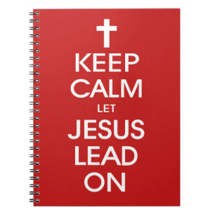 Caderno Espiral Mantenha-Se Calmo, Deixe Jesus Seguir-Se - Religiã