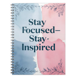 Caderno Espiral Mantenha-se Focado-Mantenha-se Inspirado