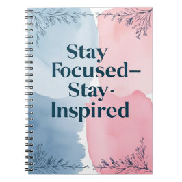 Caderno Espiral Mantenha-se Focado-Mantenha-se Inspirado
