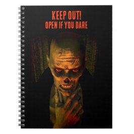 Caderno Espiral Mantenha-se Fora! Abra Se Você Ousar. Zumbi