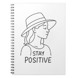 Caderno Espiral Mantenha-se positivo no otimismo e força radiante