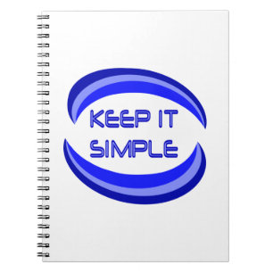 Caderno Espiral Mantenha uma citação simples do slogan de recupe