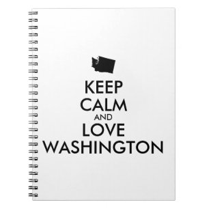 Caderno Espiral MANTER CALM e AMOR personalizáveis WASHINGTON