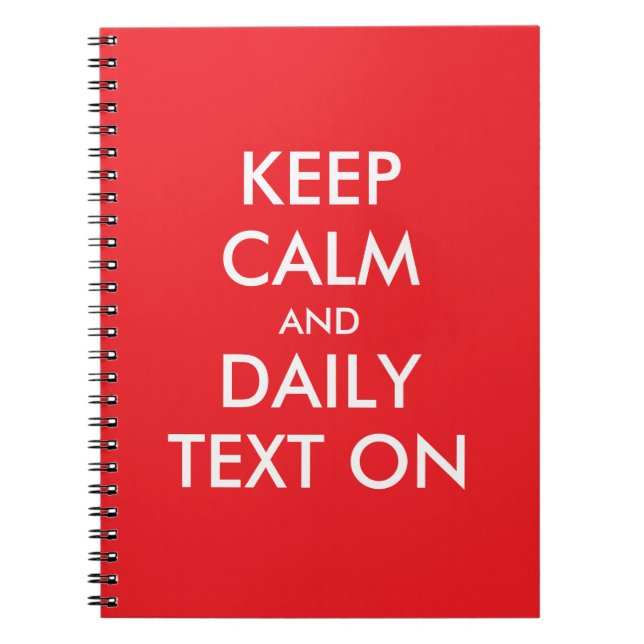 Caderno Espiral Manter Calmo e Texto Diário no JW (Frente)