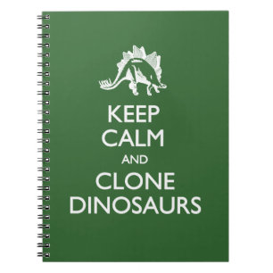 Caderno Espiral Manter Calmos Dinossauros Clone