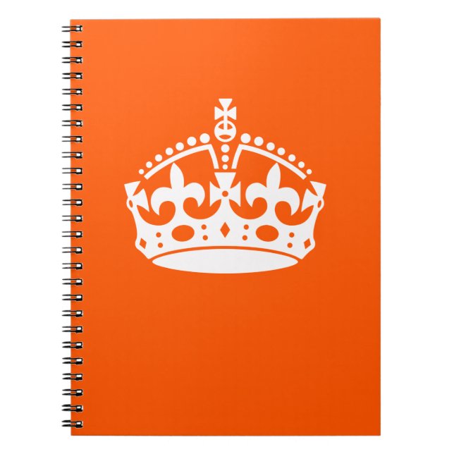 Caderno Espiral MANTER Ícone CALM CROWN em Orange Personalizar est (Frente)