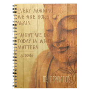 Caderno Espiral Mantra Afirmação Diária de Mantra Citação Bud