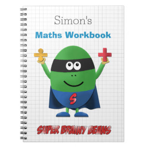Caderno Espiral Manual de instruções personalizado dos maths dos