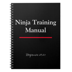 Caderno Espiral Manual de treinamento personalizado Ninja Notebook