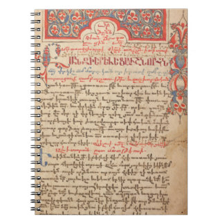 Caderno Espiral Manuscrito de Missal Liturgy, Lecário Armênio