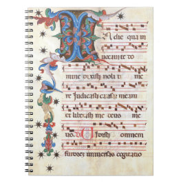 Caderno Espiral Manuscrito Medieval Gregoriant Chant