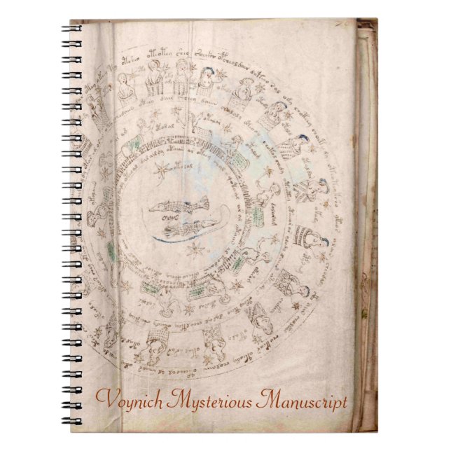 Caderno Espiral Manuscrito misterioso de Voynich (Frente)