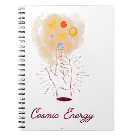 Caderno Espiral Mão Cósmica Celestial - Minimalist