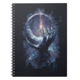 Caderno Espiral Mão Cósmica Fantasia Sombria