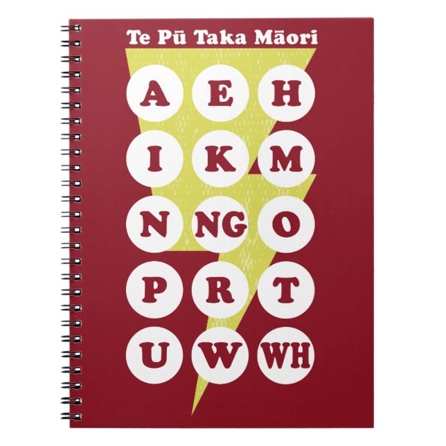 Caderno Espiral Maori Alphabet Learning Te Reo (Frente)