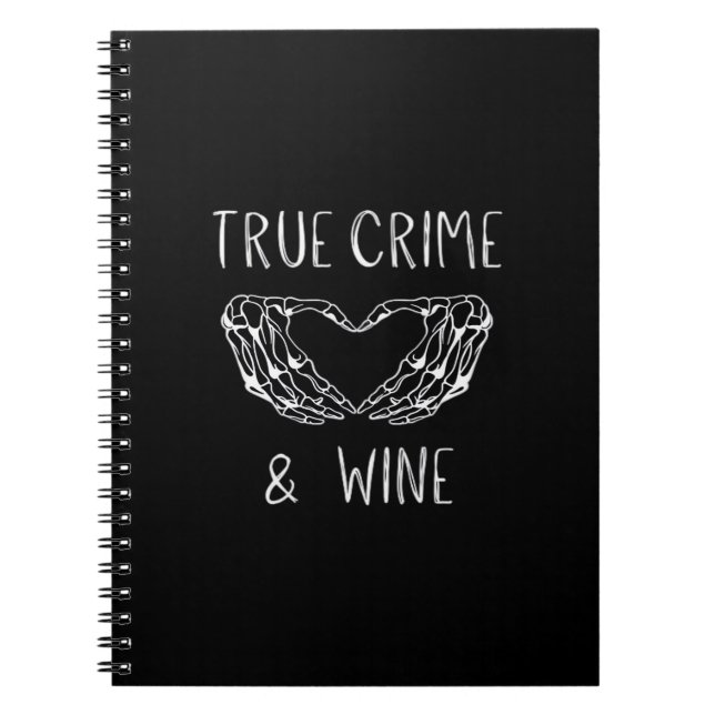 Caderno Espiral Mãos De Esqueleto Do Crime E Do Vinho (Frente)