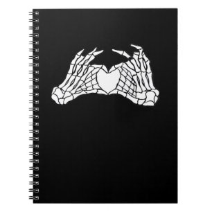 Caderno Espiral Mãos do Coração do Esqueleto - Luz