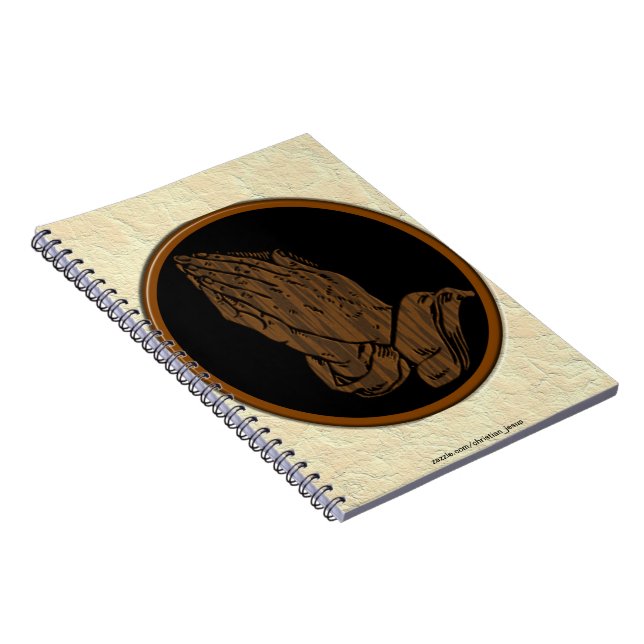 CADERNO ESPIRAL MÃOS EM ORAÇÃO (Lado Direito)