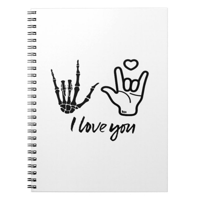 Caderno Espiral Mãos Formadas - Mãos Corações do Esqueleto (Frente)