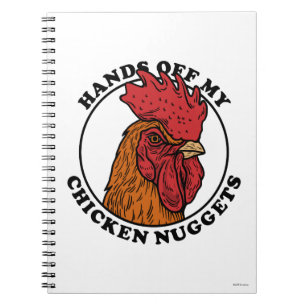 Caderno Espiral Mãos Para Fora Do Meu Nuggets De Frango