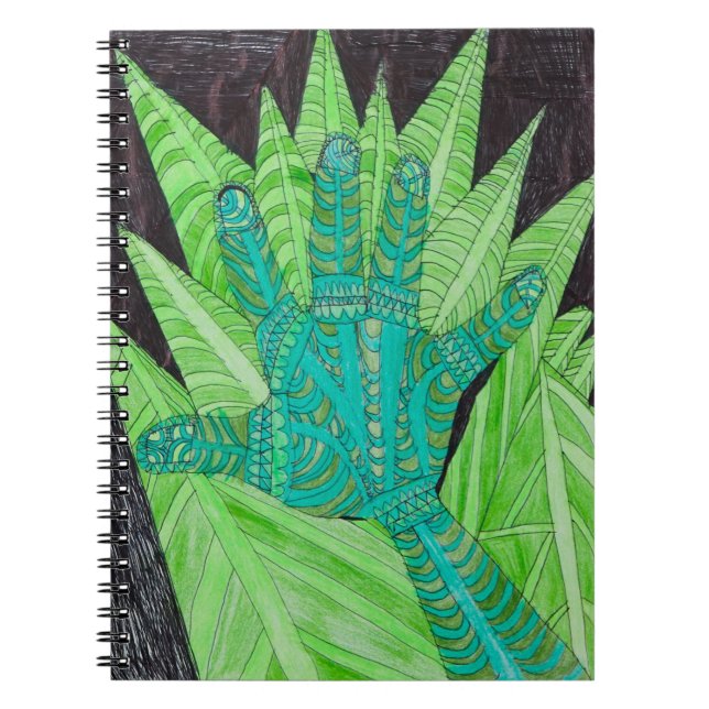 Caderno Espiral Mãos Tribais (Frente)