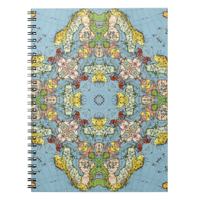 Caderno Espiral Mapa abstrato de Europa (Frente)