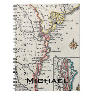 Caderno Espiral Mapa: America do Norte, C1700