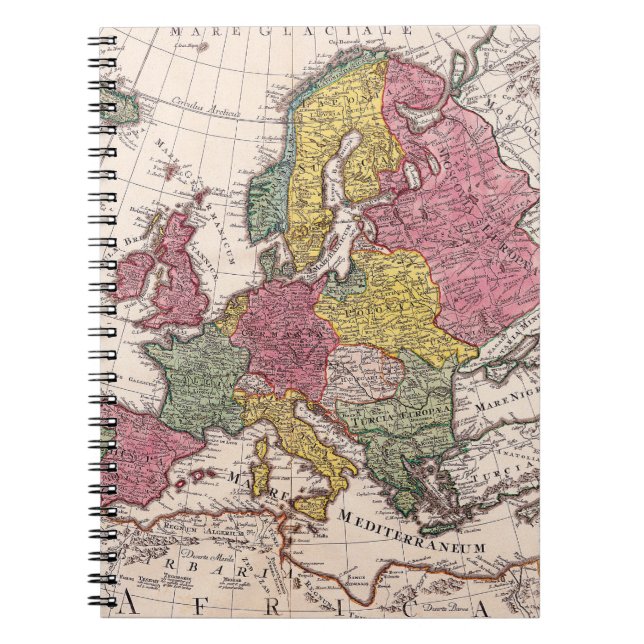 Caderno Espiral Mapa antigo antigo inspirado (9) (Frente)