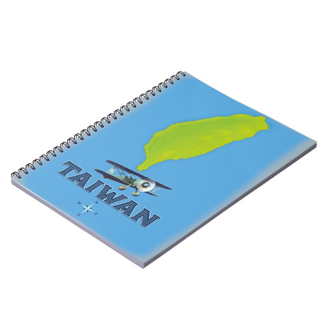 Caderno Espiral Mapa Antigo de Taiwan (Left Side)