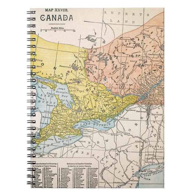 CADERNO ESPIRAL MAPA: CANADÁ ORIENTAL (Frente)
