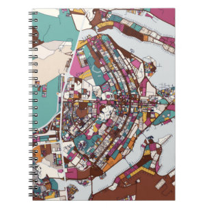 Caderno Espiral Mapa colorido de Brasília