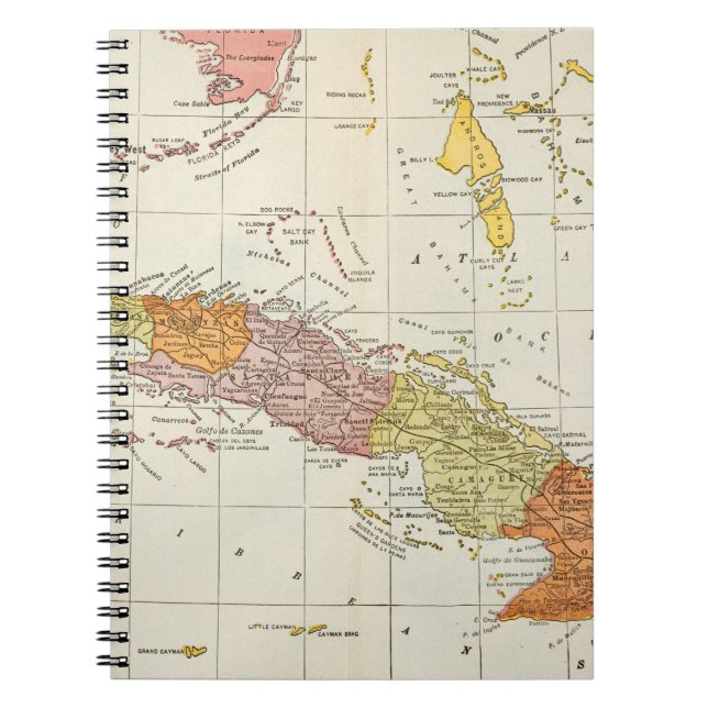 CADERNO ESPIRAL MAPA: CUBA, 1900 (Frente)