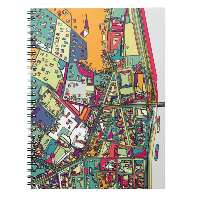 Caderno Espiral Mapa da cidade de Budapest, Hungria | (Frente)