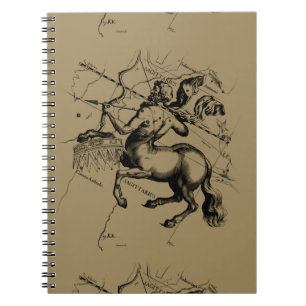 Caderno Espiral Mapa da constelação do Sagitário que grava