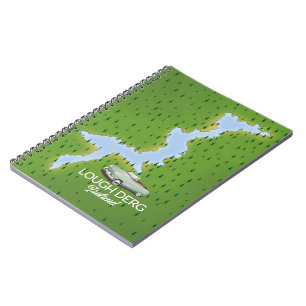 Caderno Espiral Mapa da Irlanda de Lough Derg