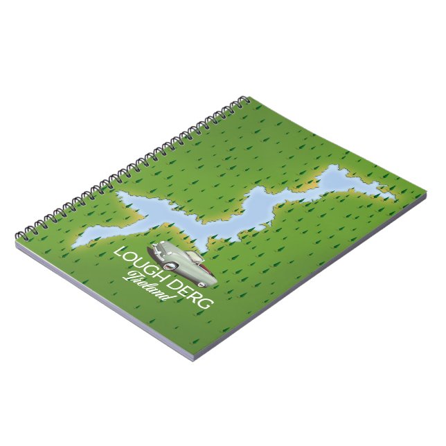 Caderno Espiral Mapa da Irlanda do Lago Derg (Left Side)