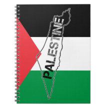 Mapa da Palestina Livre sobre a Bandeira da Palest