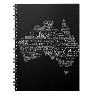Caderno Espiral Mapa das gírias australianas