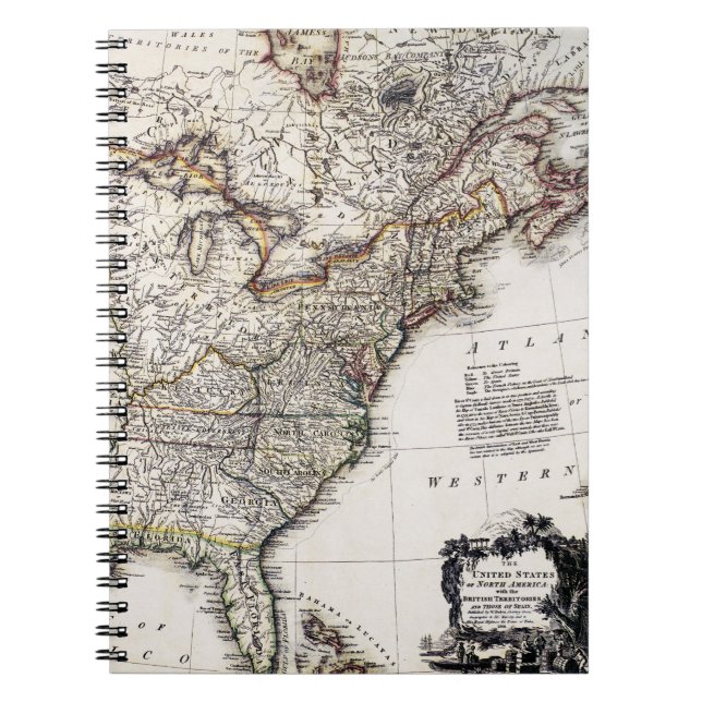 CADERNO ESPIRAL MAPA DE AMÉRICA, 1809 (Frente)