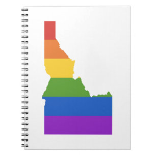 Caderno Espiral Mapa de Gay dos EUA Estado de Idaho