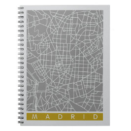 Caderno Espiral Mapa de Madrid