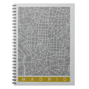 Caderno Espiral Mapa de Madrid