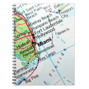 Caderno Espiral Mapa de Miami