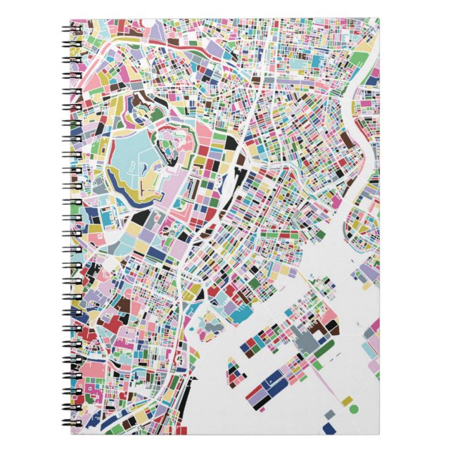 Caderno Espiral Mapa de Tokyo Japão (Frente)