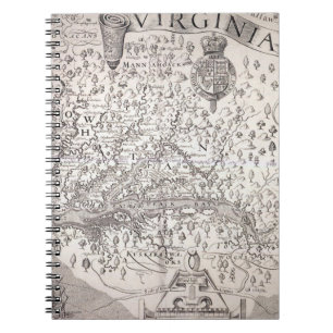 Caderno Espiral Mapa de Virgínia, 1612