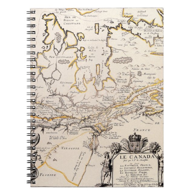 Caderno Espiral Mapa do Canadá (Frente)