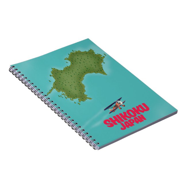 Caderno Espiral Mapa do Japão Shikoku (Lado Direito)