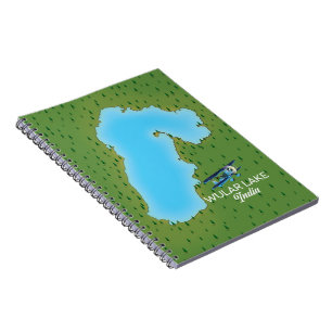 Caderno Espiral Mapa do Lago Wular India
