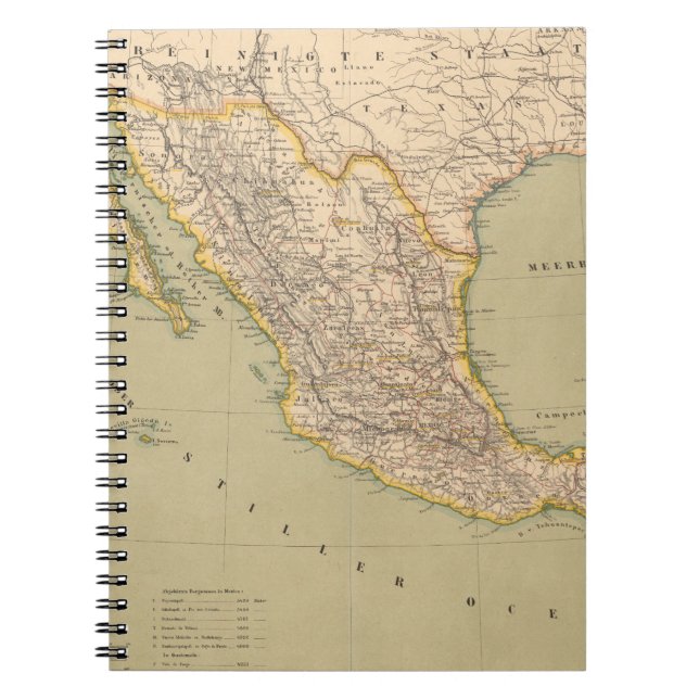 Caderno Espiral Mapa do México (Frente)