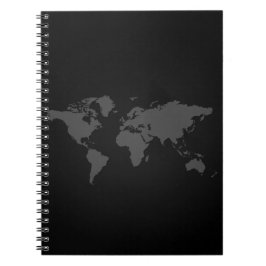 Caderno Espiral Mapa do mundo